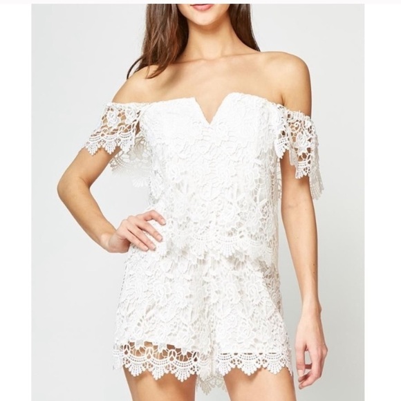 Yumi kim best day white lace romper - Picture 1 of 11